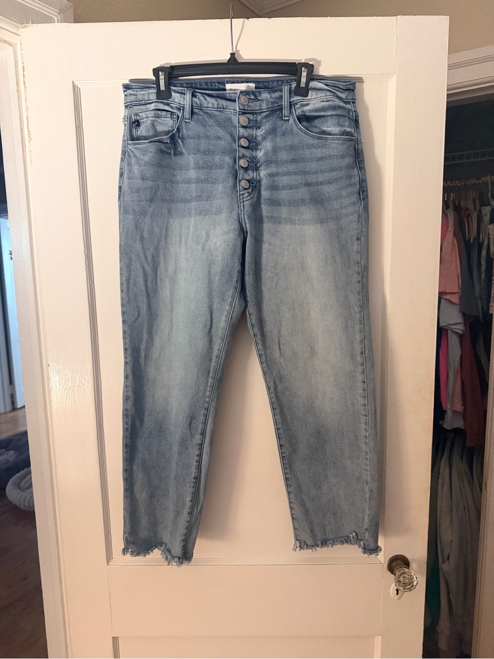 KanCan Essentials Button Fly Raw Hem Jeans Size 13/30